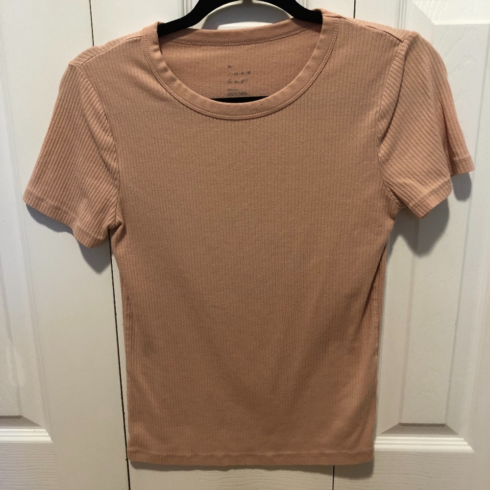 A New Day Form Fitted Ribbed Blouse